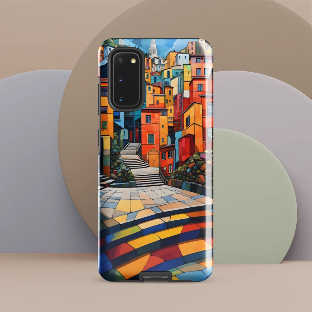 Vibrant Village: A Cubist Journey