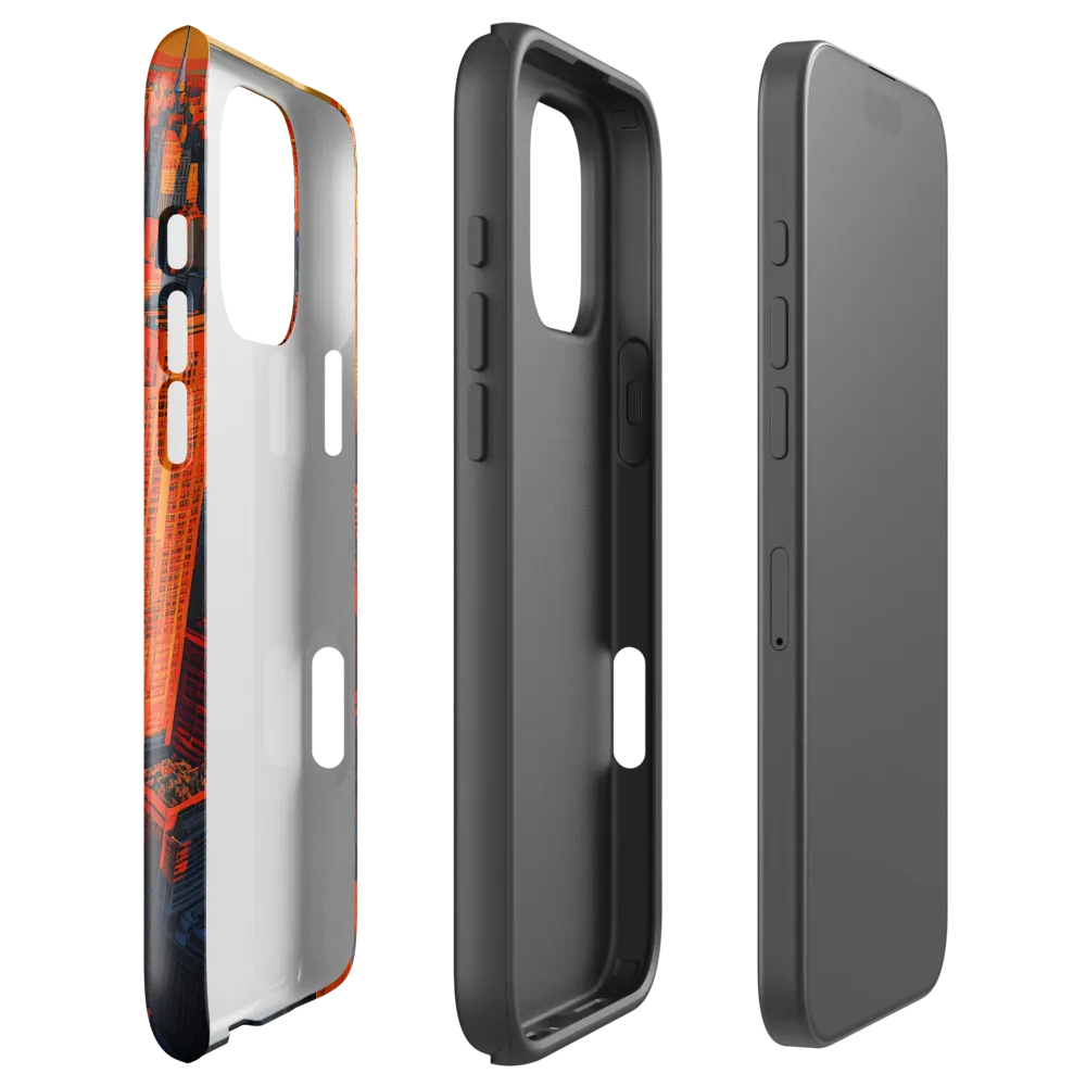 Urban Dawn: A Digital Ode to Skyscrapers | Phone Case |  16 Pro Max | Tough Case | Glossy