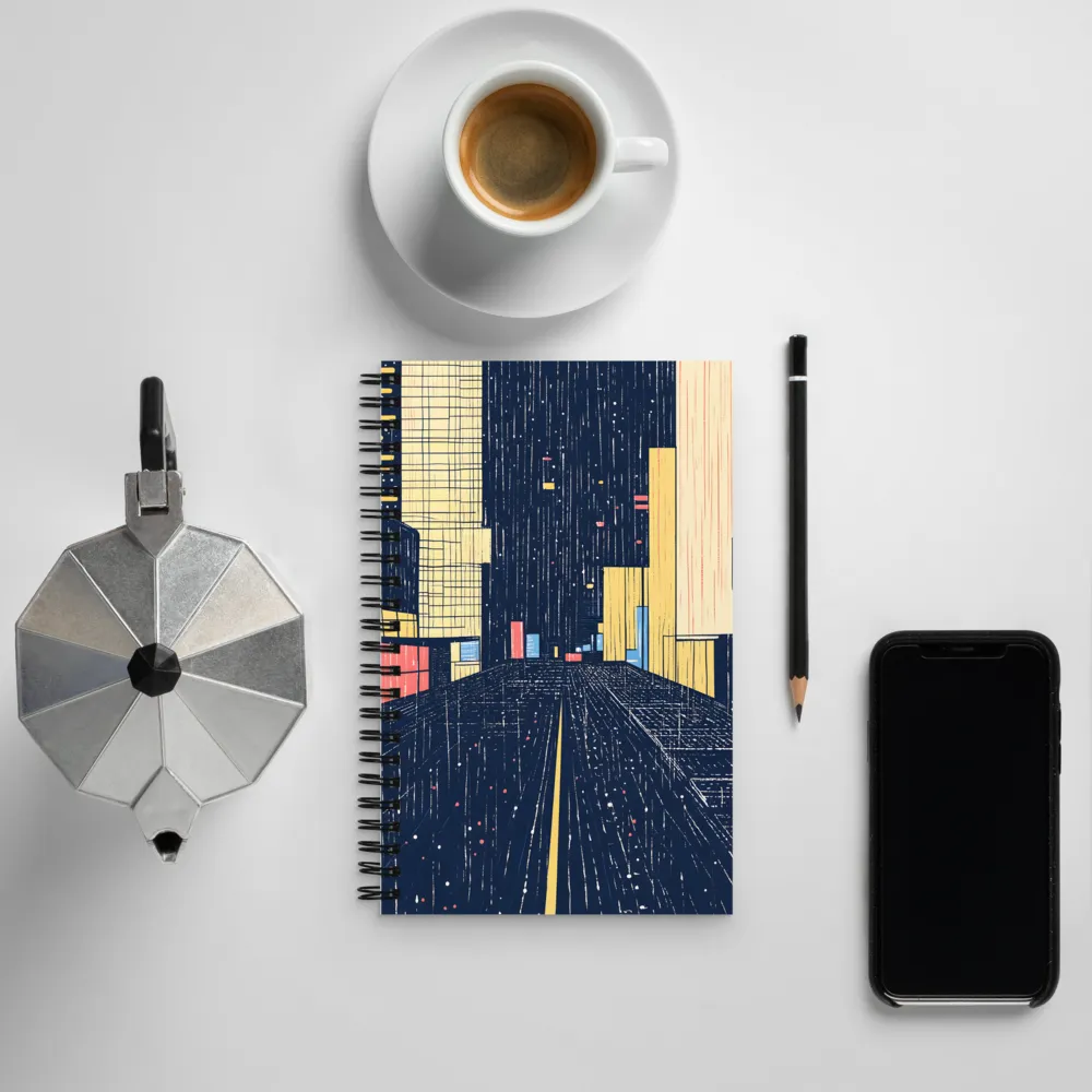 Urban Solitude: A Minimalist Perspective | Spiral Notebook