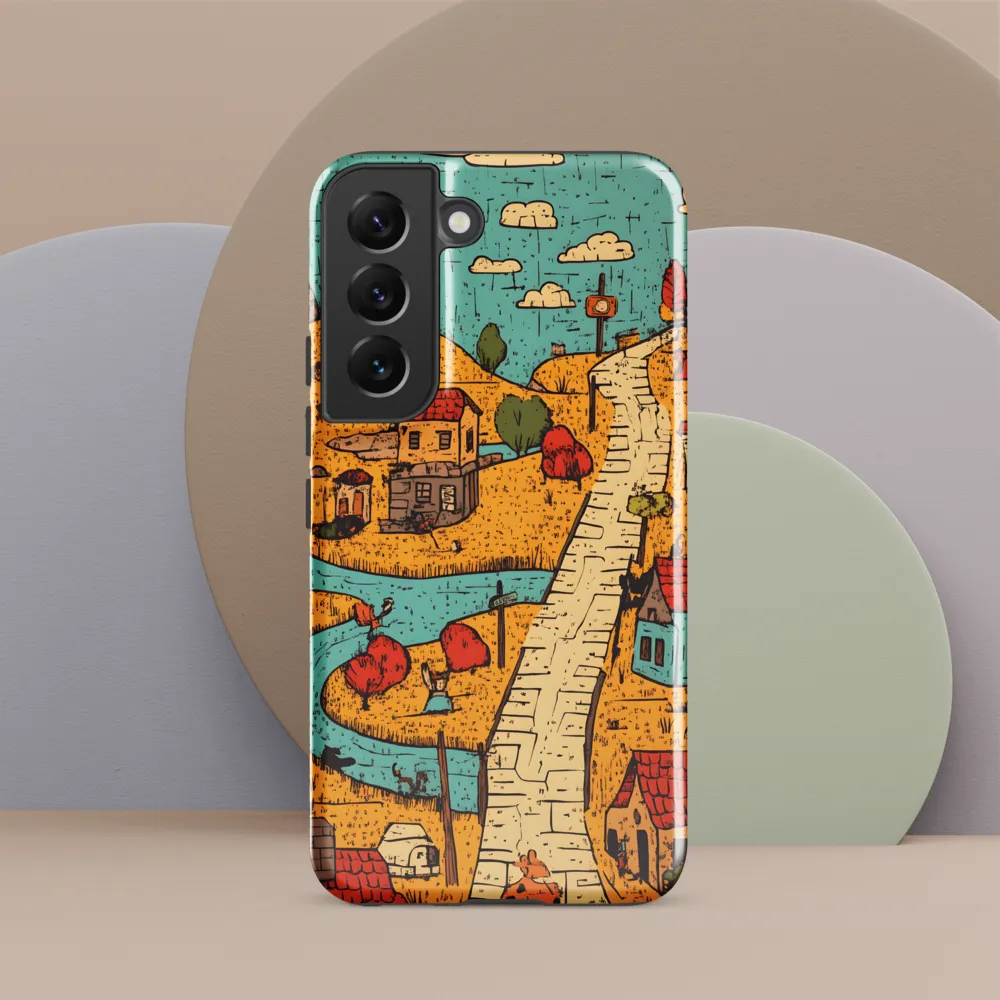 Whimsical Village Landscape