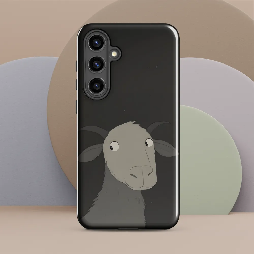 Whimsical Goat in Darkness
