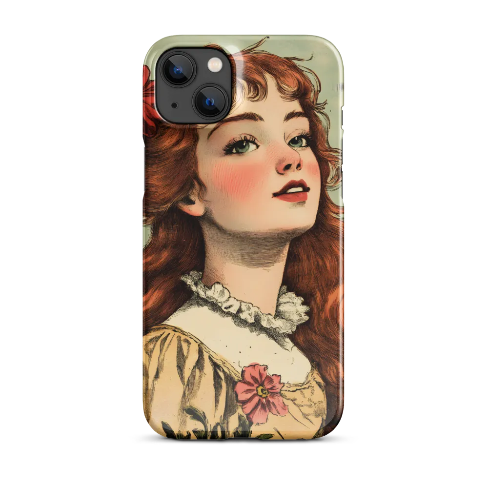 Whimsical Portrait of a Flower-Adorned Girl