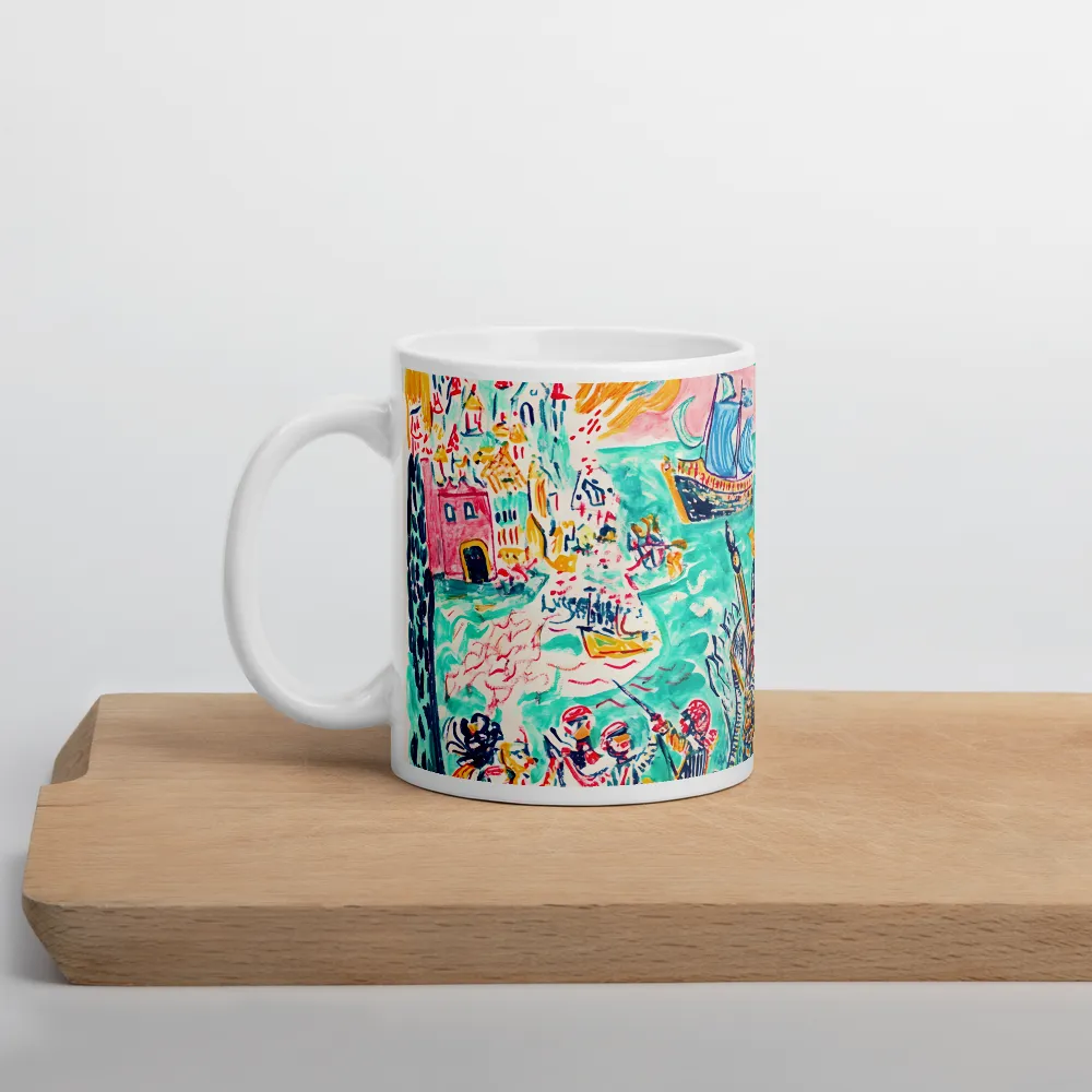 Battle on the Fiery Sea | Mug with White inside | 11 oz