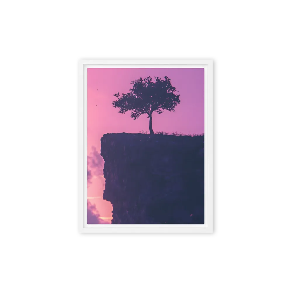Solitude on the Edge | Canvas with White Frame | 9″×12″