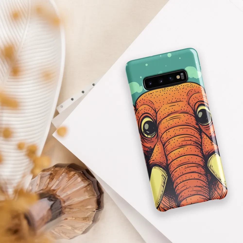 Whimsical Majesty: The Playful Elephant | Phone Case |  S10 Plus | Snap Case | Glossy