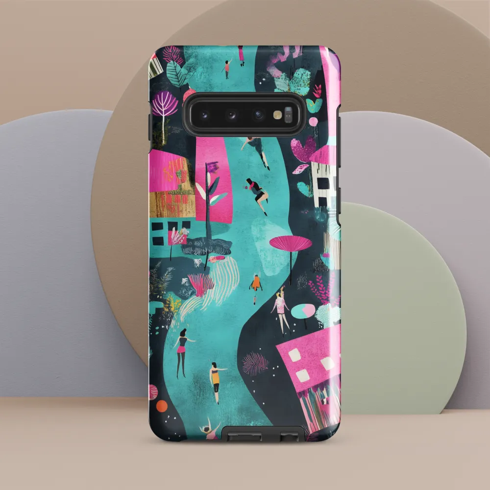 Whimsical Journey Through a Vibrant Landscape | Phone Case |  S10 Plus | Tough Case | Glossy