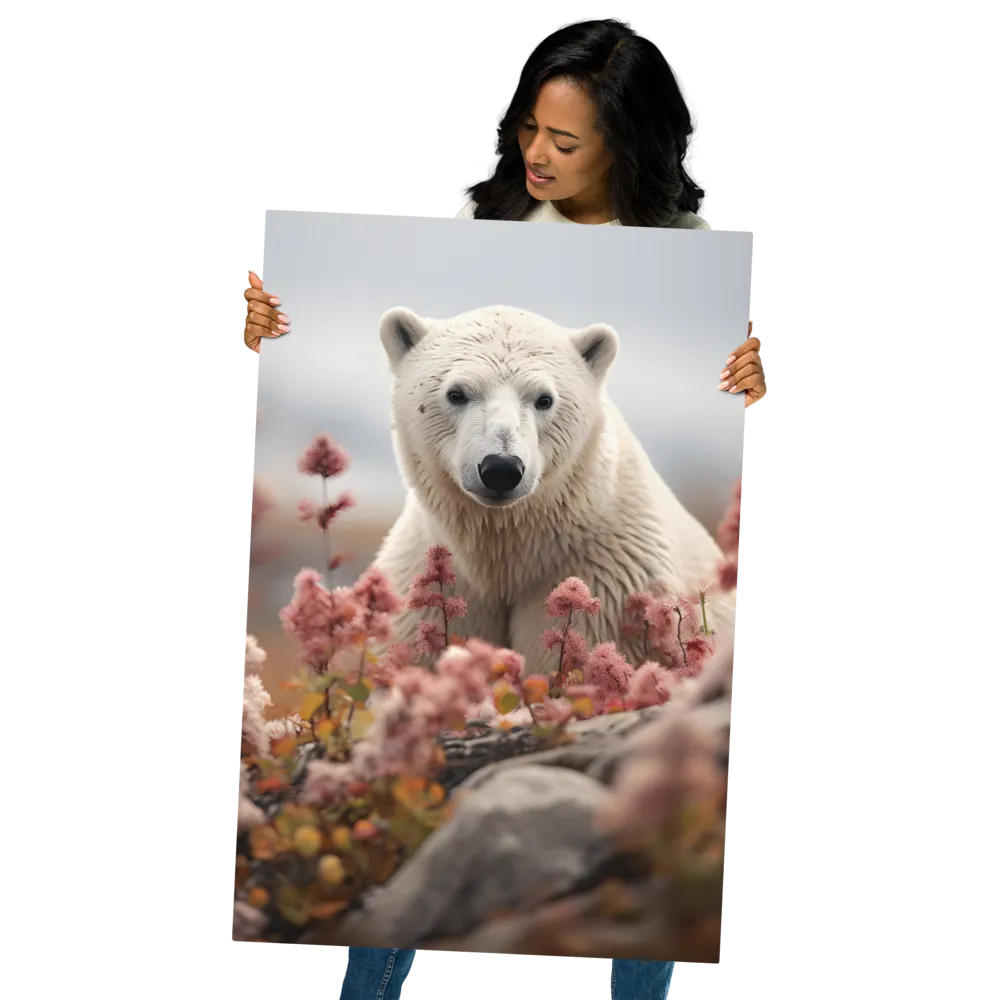 Curiosity Among Blooms: The Polar Bear