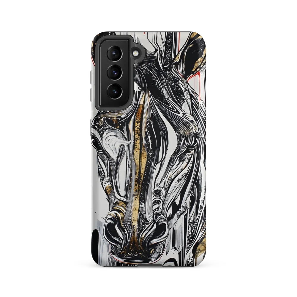 Ethereal Majesty: The Abstract Zebra | Phone Case |  S21 FE | Tough Case | Matte