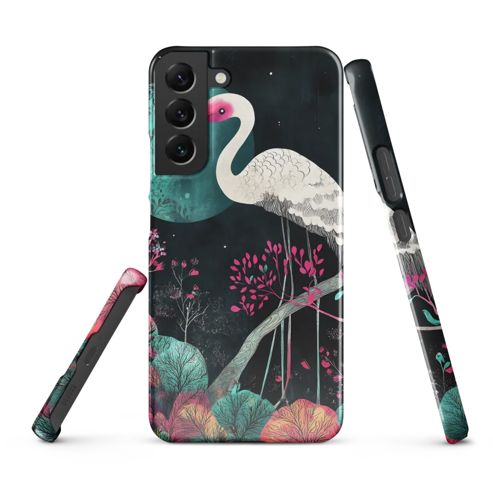 Ethereal Presence: Heron in a Floral Dreamscape