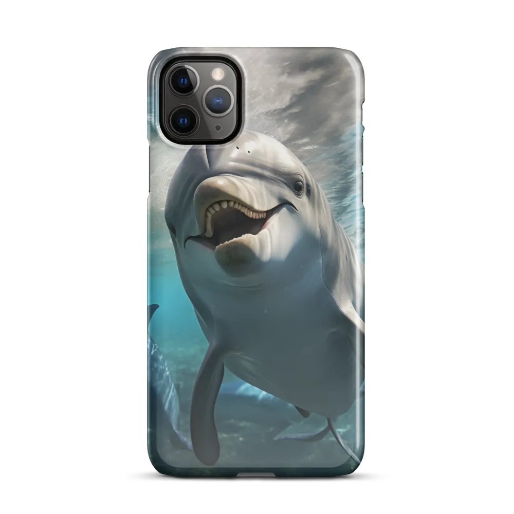 Beneath the Waves: A Dolphin's Dance | Phone Case |  11 Pro Max | Snap Case | Glossy