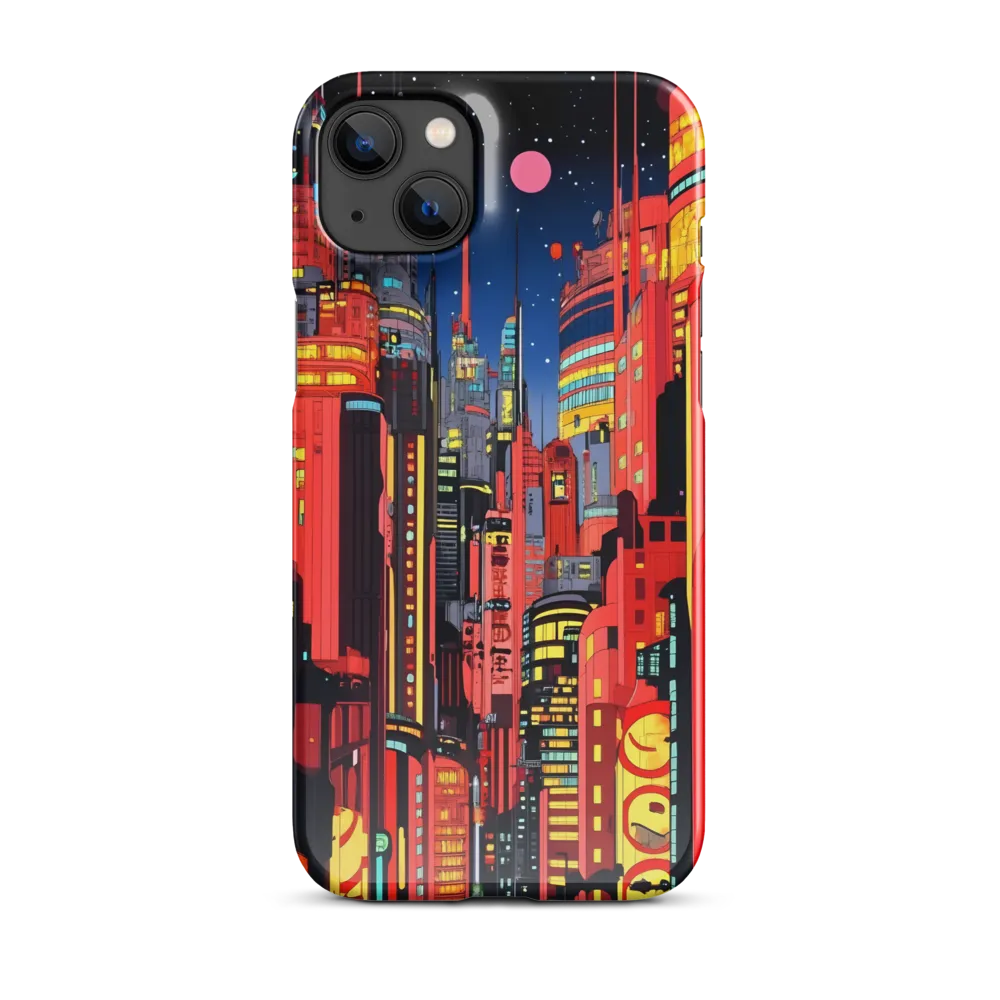 Neon Dreams: A Cyberpunk Cityscape | Phone Case |  14 Plus | Snap Case | Glossy