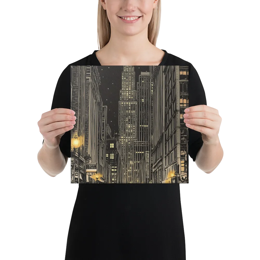 Whispers of the Night City | Canvas | 12″×12″
