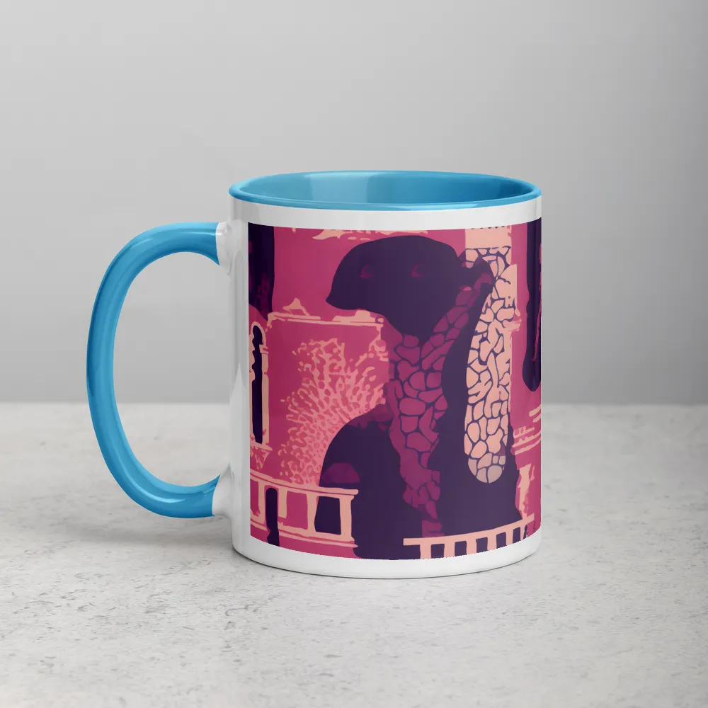 Whimsical Interplay of Figures and Architecture