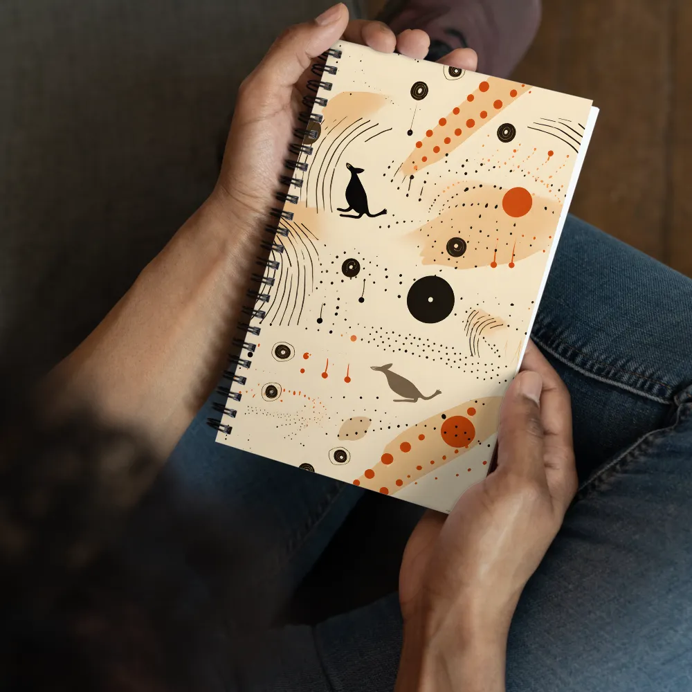 Playful Patterns in Earth Tones | Spiral Notebook