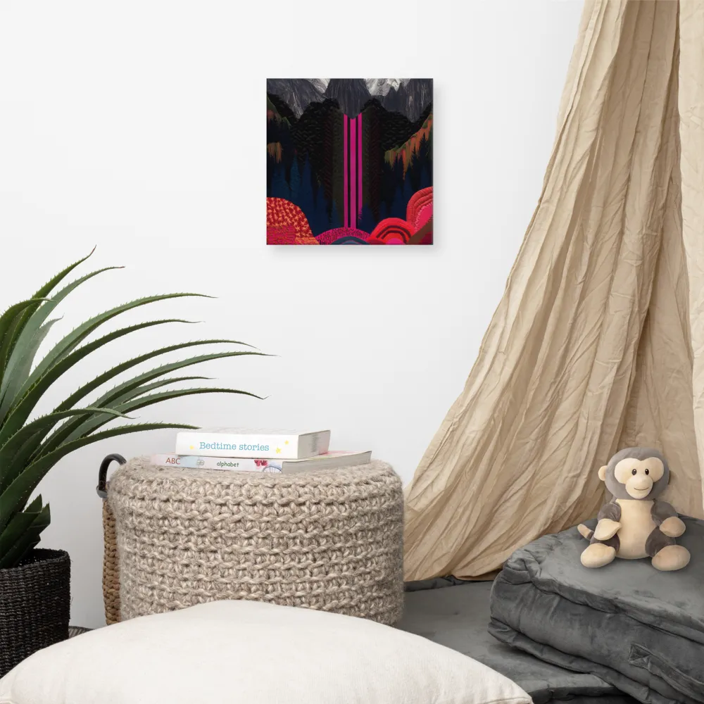 Ethereal Cascade: A Surreal Landscape | Canvas | 12″×12″