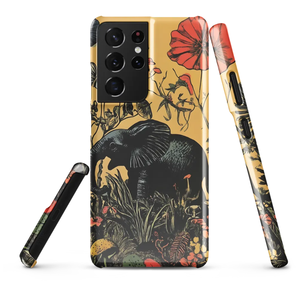 Floral Majesty: The Elephant's Sanctuary | Phone Case |  S21 Ultra | Snap Case | Glossy