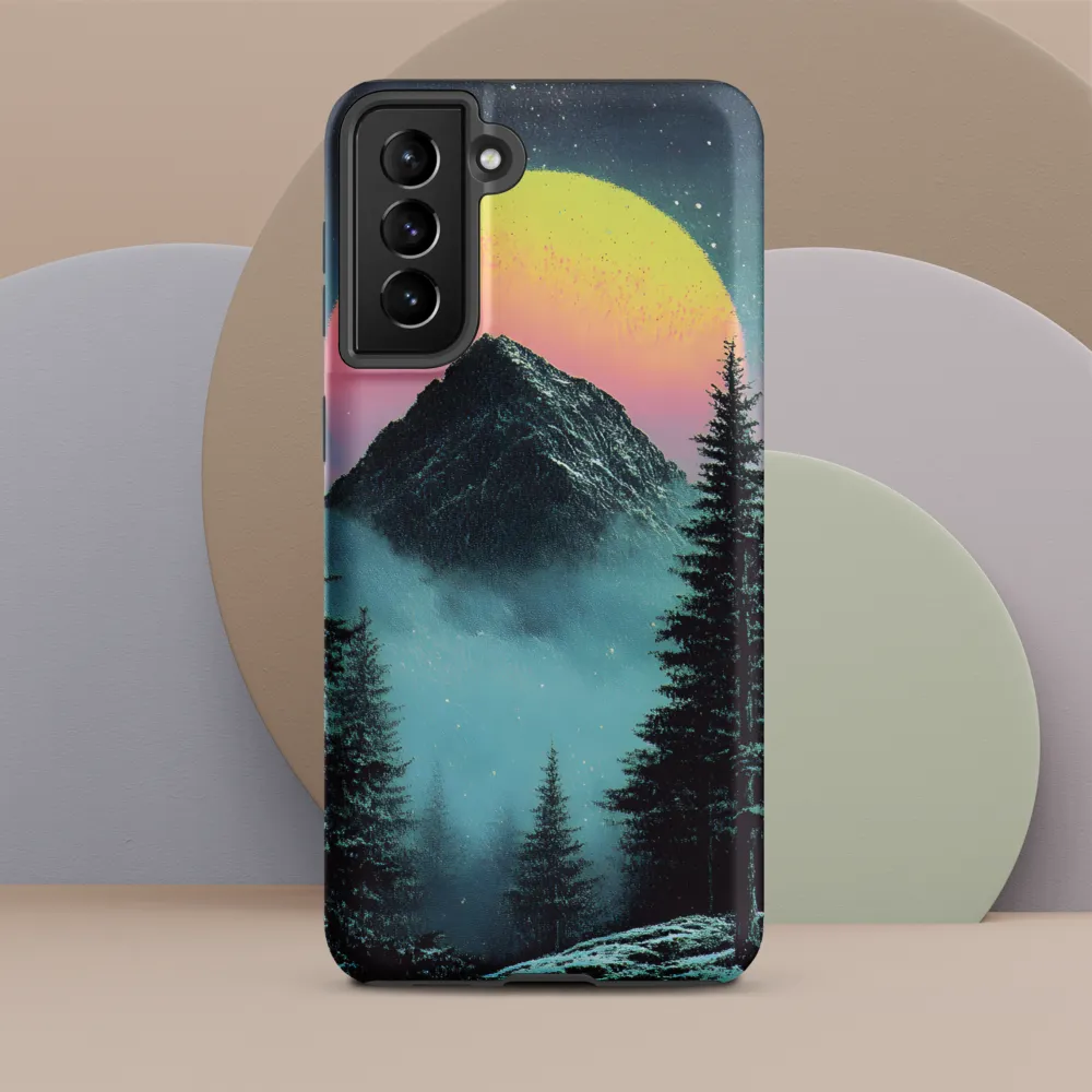 Ethereal Peaks Under Celestial Lights