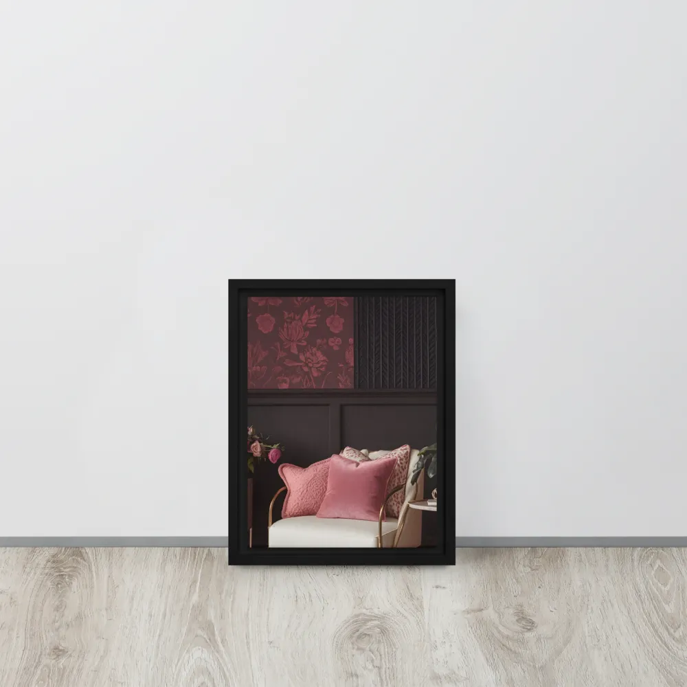Elegance in Contrast: A Modern Interior Design | Canvas with Black Frame | 9″×12″