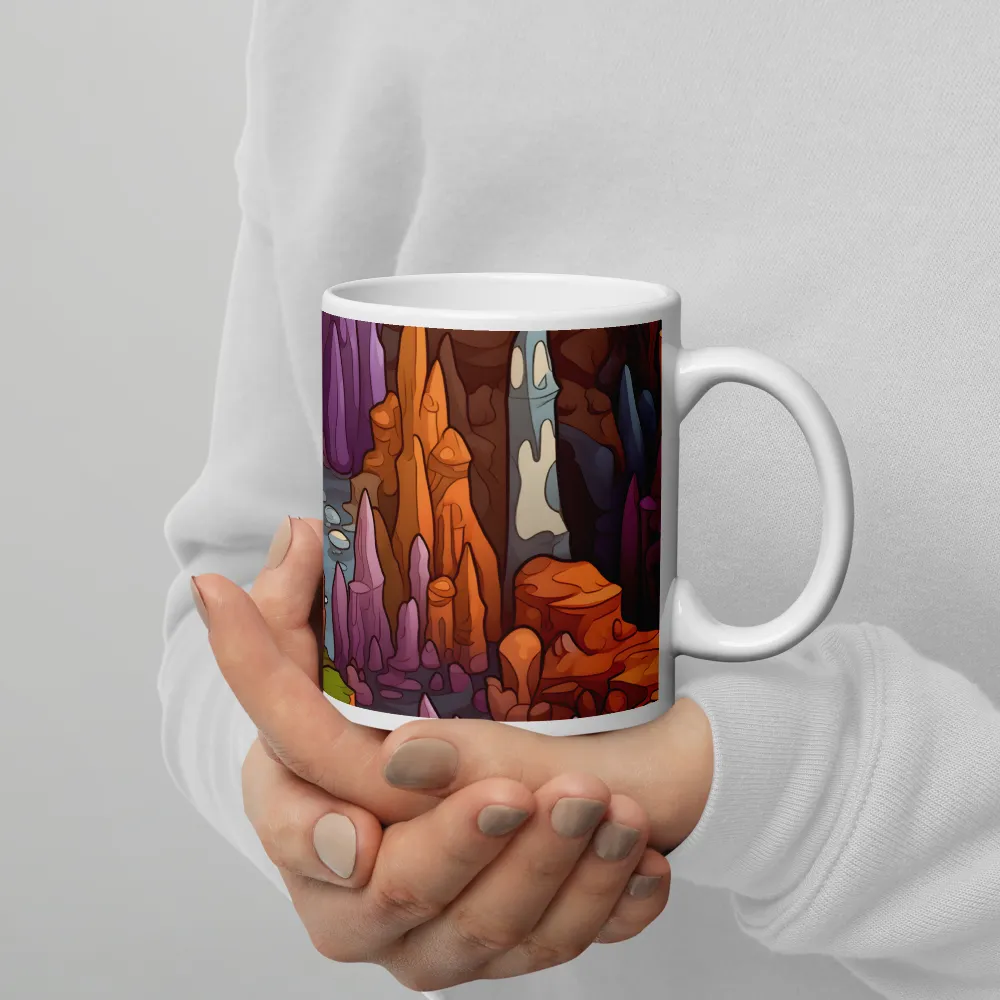 Vibrant Rockscape: A Digital Odyssey | Mugs | Multiple Sizes & Colors