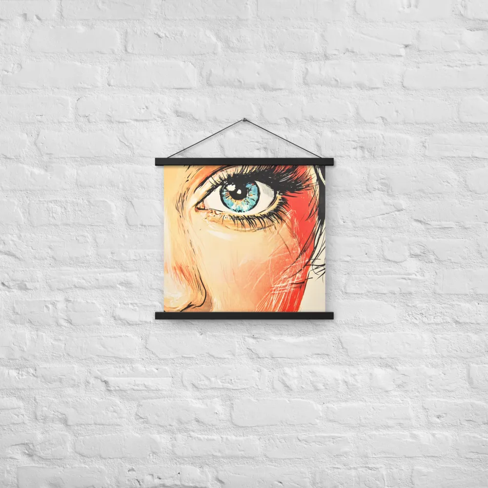 Gaze of Emotion | Poster With Black Wood Hanger | 18″×18″