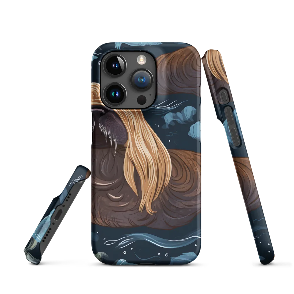 Whimsical Walruses in Deep Blue