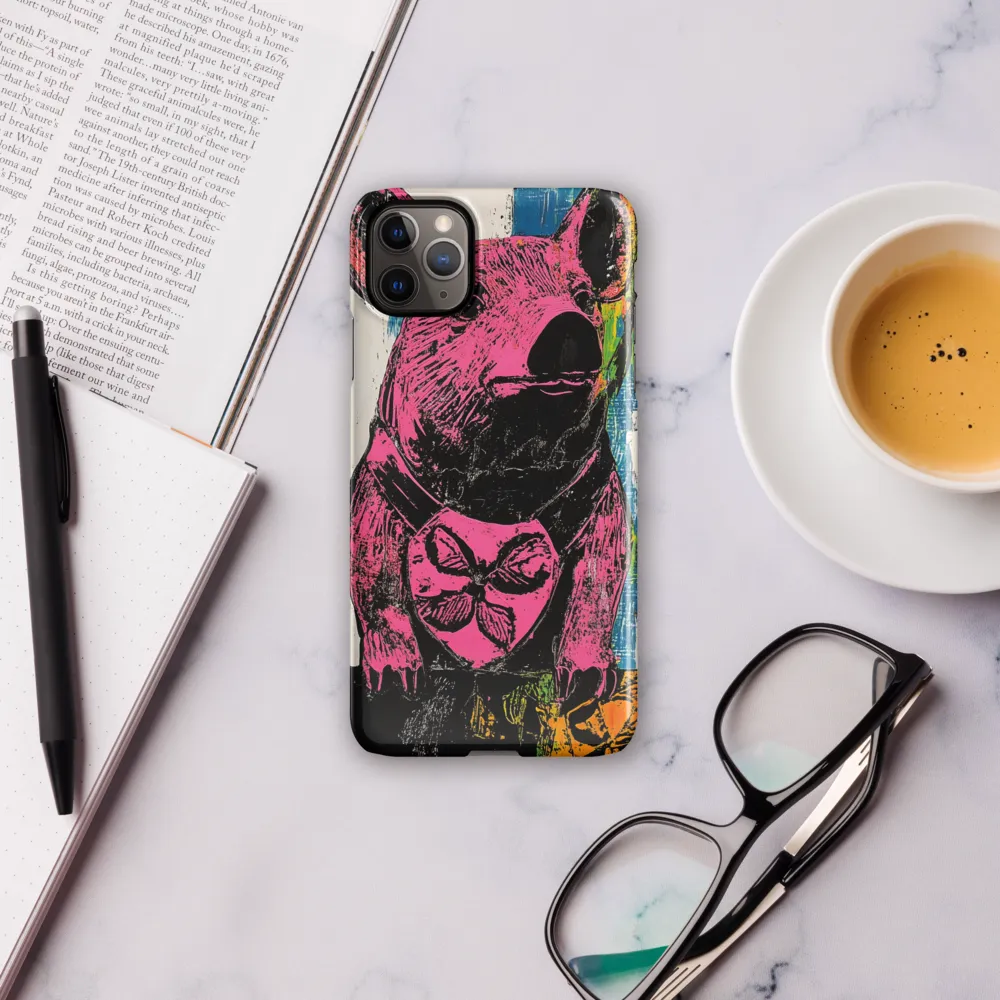 Vibrant Hearted Pig | Phone Case |  11 Pro Max | Snap Case | Glossy