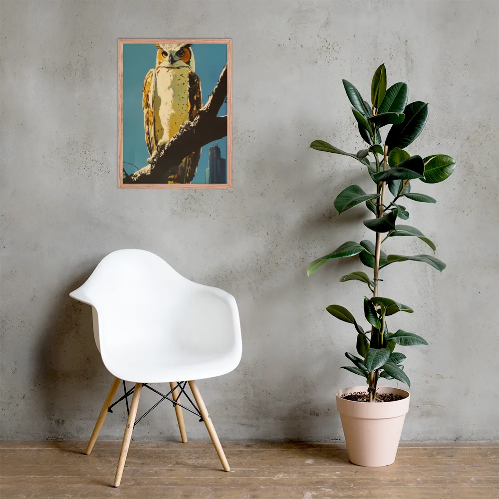 The Guardian of the Urban Wild | Poster with Red oak Frame | 18″×24″