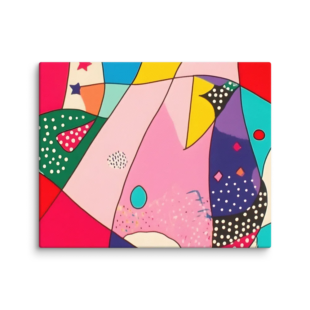 Playful Geometry in Color | Canvas | 8″×10″