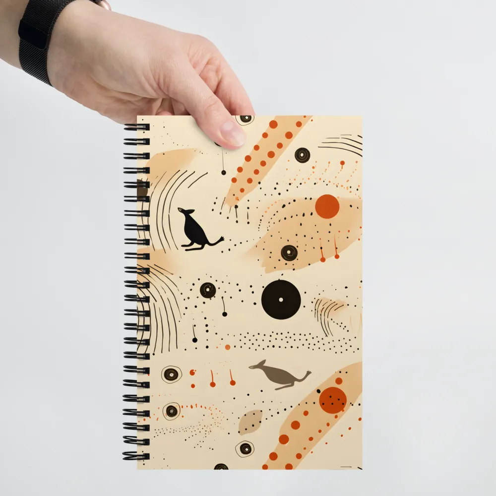 Playful Patterns in Earth Tones | Spiral Notebook