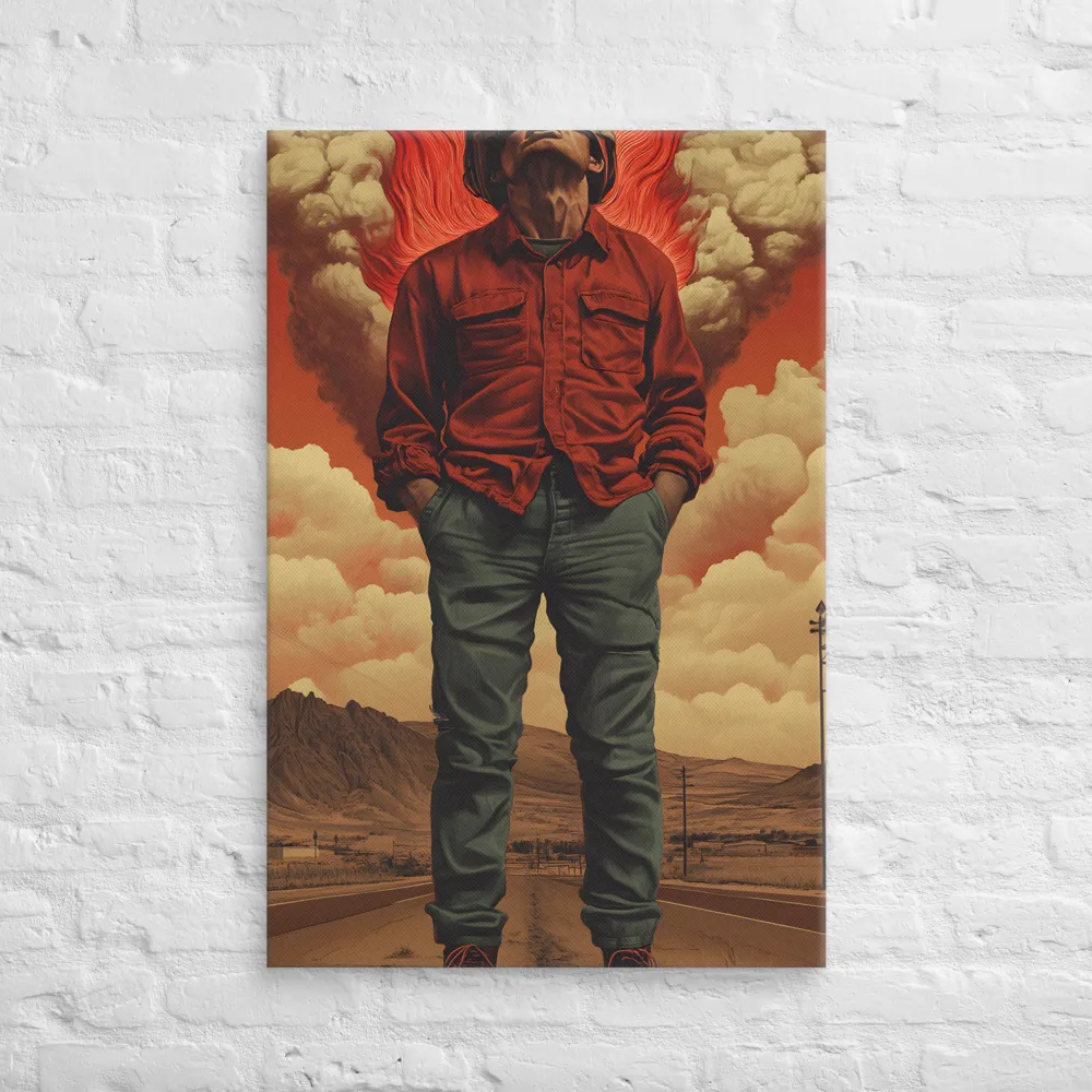 Defiant Spirit in a Surreal Landscape | Canvas | 24″×36″