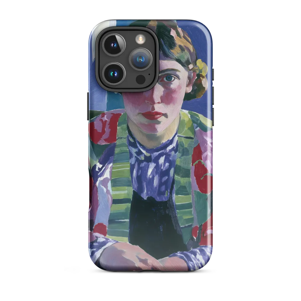Vibrant Gaze: A Modernist Portrait