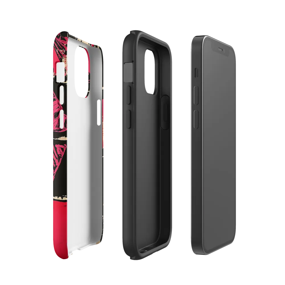 Geometric Symphony in Pink and Black