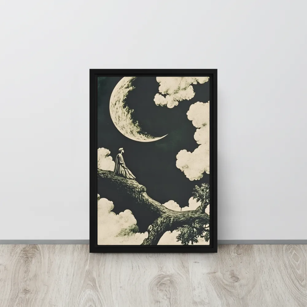 Whispers of the Moon | Canvas with Black Frame | 12″×18″