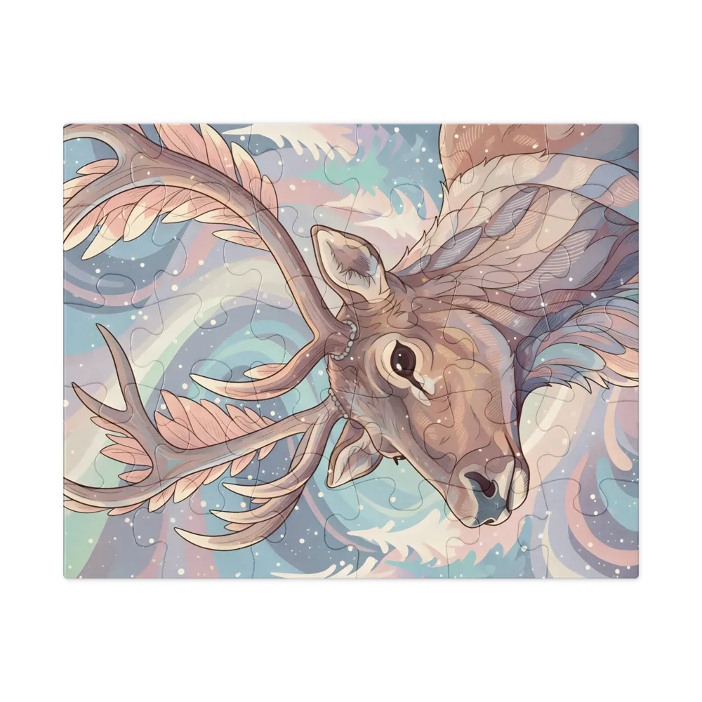 Aurora Stag 
 Jigsaw Puzzle in Tin Box