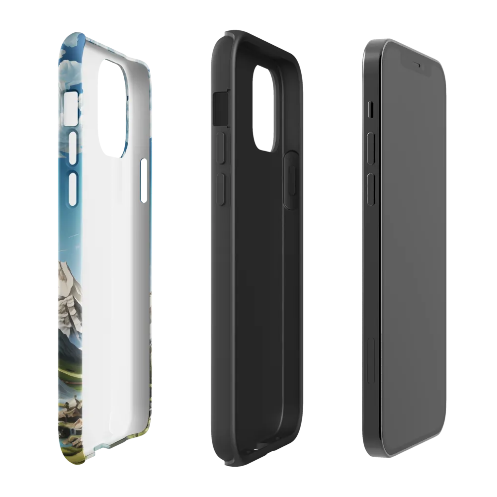 Majestic Cascade: A Mountain Masterpiece | Phone Case |  12 Pro | Tough Case | Glossy