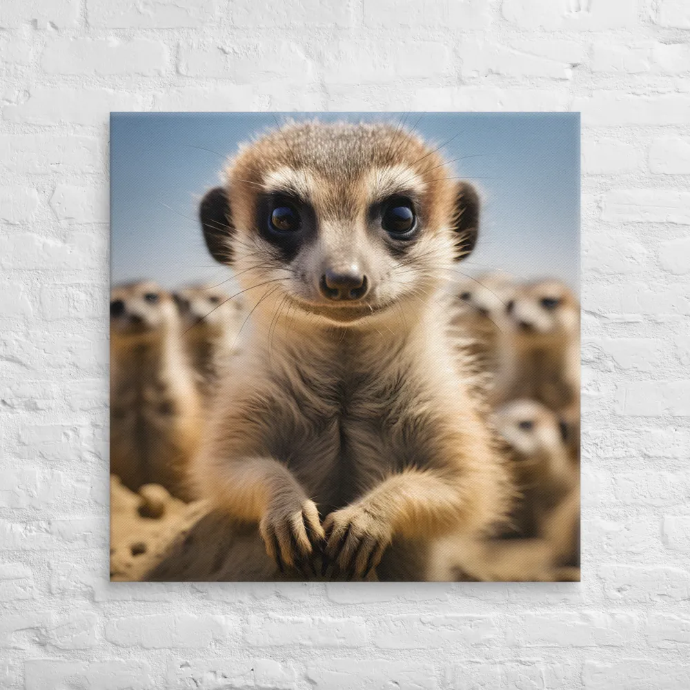 Curious Stance: The Meerkat's Gaze | Canvas | 32″×32″