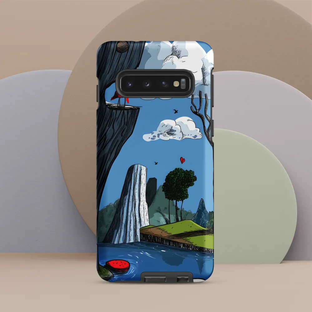 Whimsical Cliffside Reflections