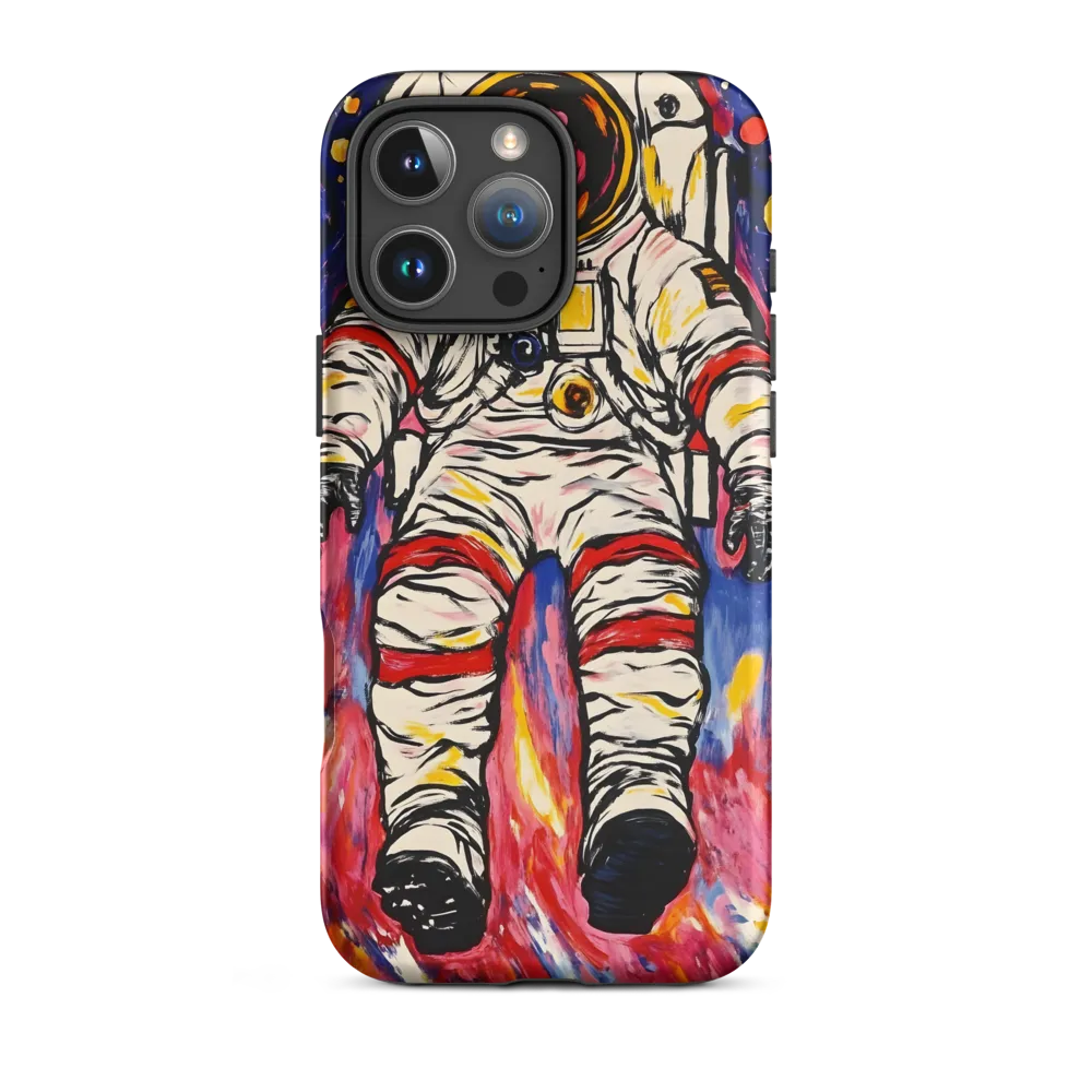 Magenta Drift: Floating Astronaut