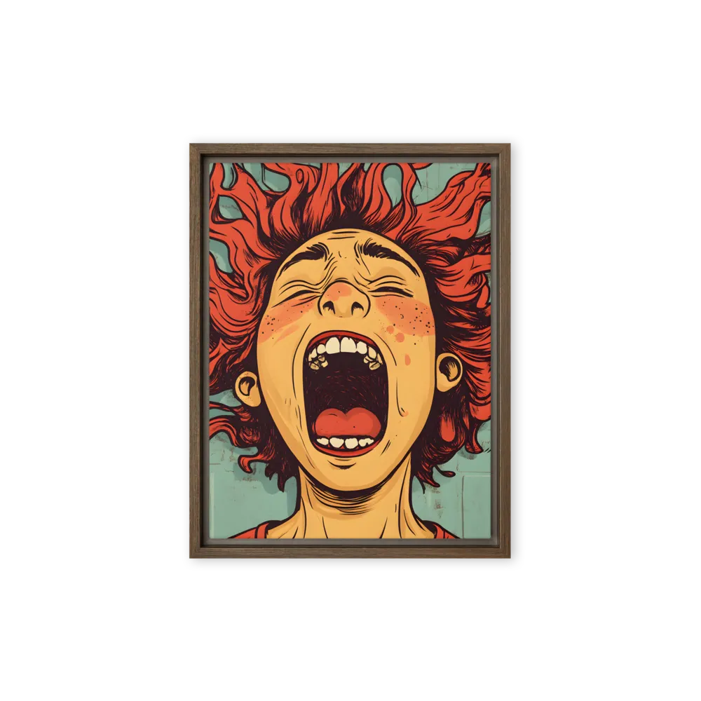 Fury Unleashed | Canvas with Brown Frame | 9″×12″
