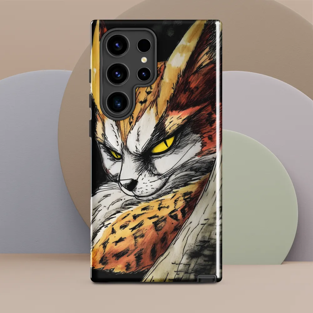 Fierce Gaze of the Wild Cat