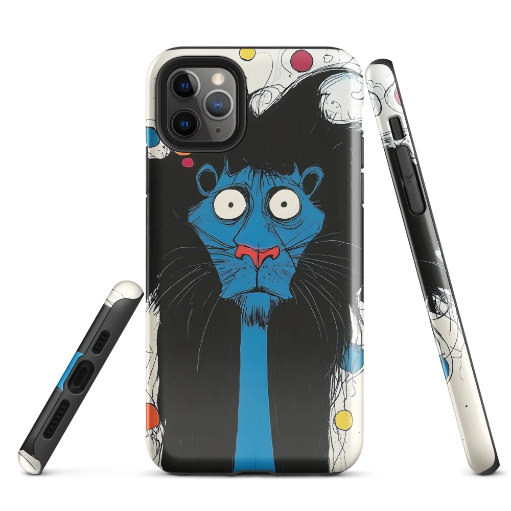 Whimsical Blue Lion | Phone Case |  11 Pro Max | Tough Case | Glossy