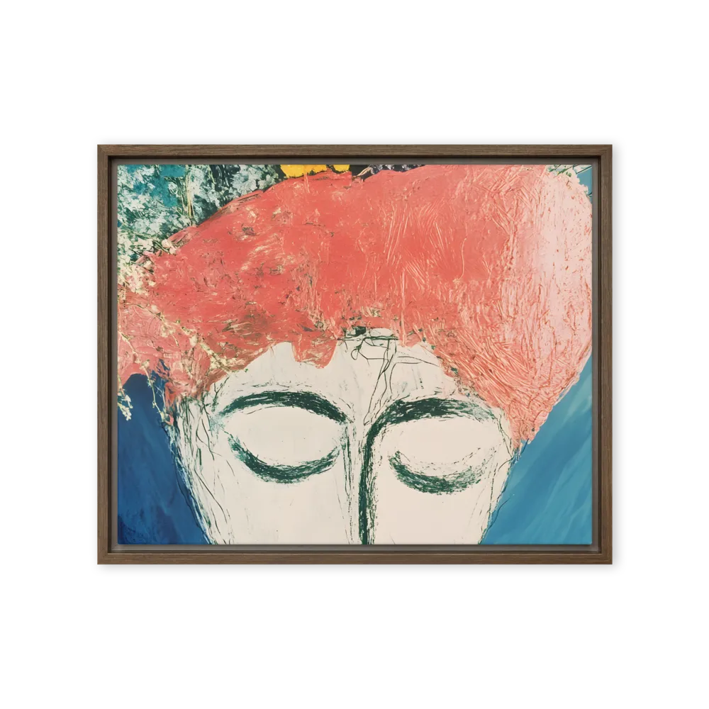 Serenity in Bloom | Canvas with Brown Frame | 16″×20″