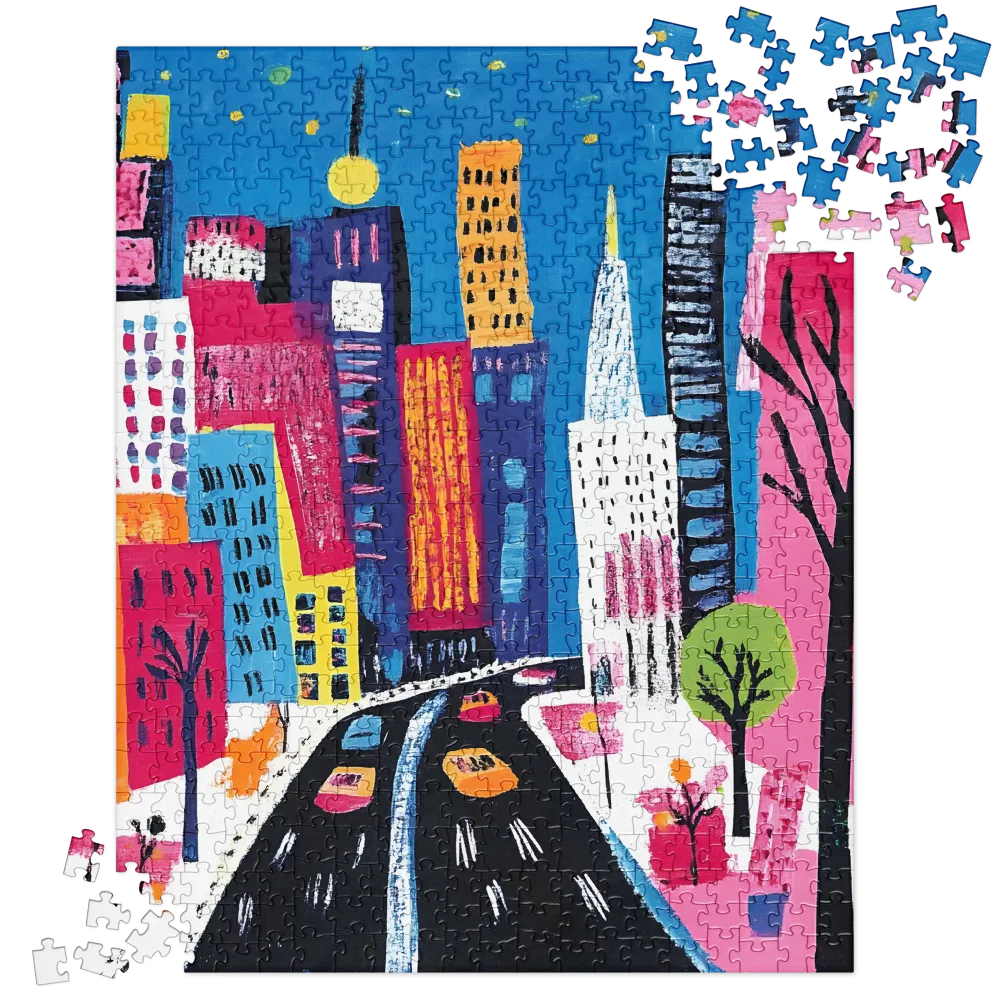 City Dreams in Vibrant Hues | Jigsaw Puzzle | 520 pieces