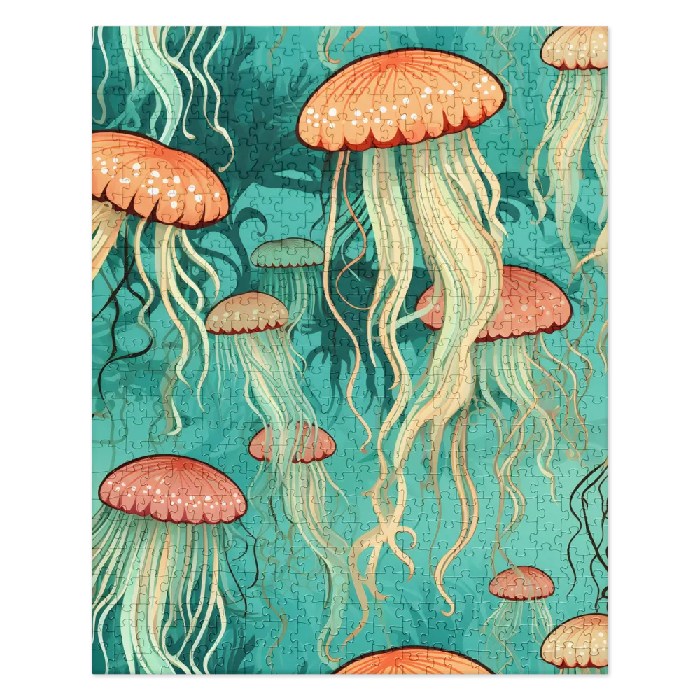 Ethereal Dance of Jellyfish | Jigsaw Puzzle | 520 pieces