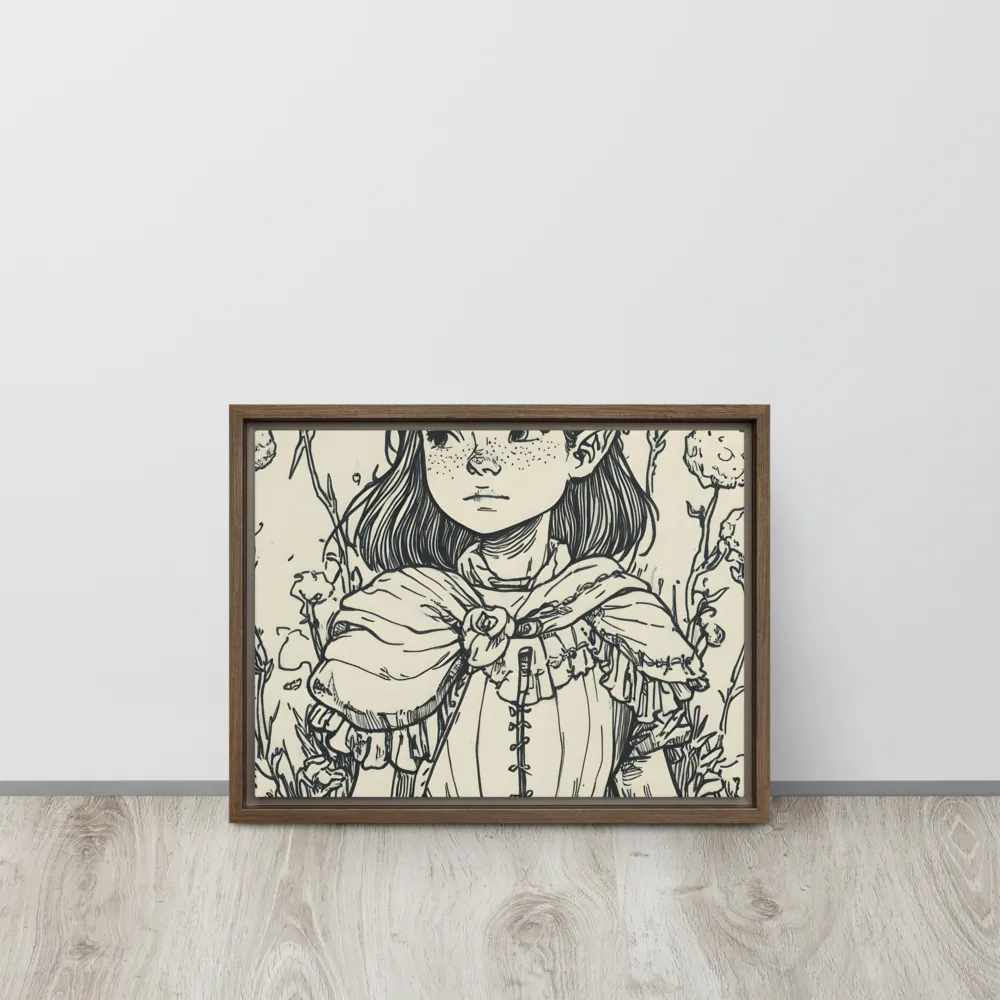 A Young Guardian of Nature | Canvas with Brown Frame | 12″×16″