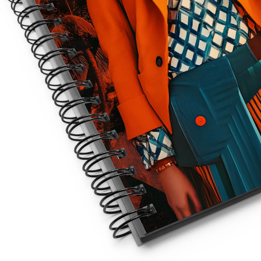 Vibrant Interplay: A Fusion of Fashion and Nature | Spiral Notebook