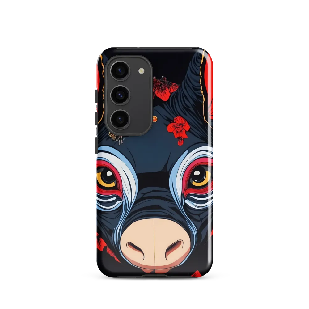 Mystical Bull with Floral Motifs