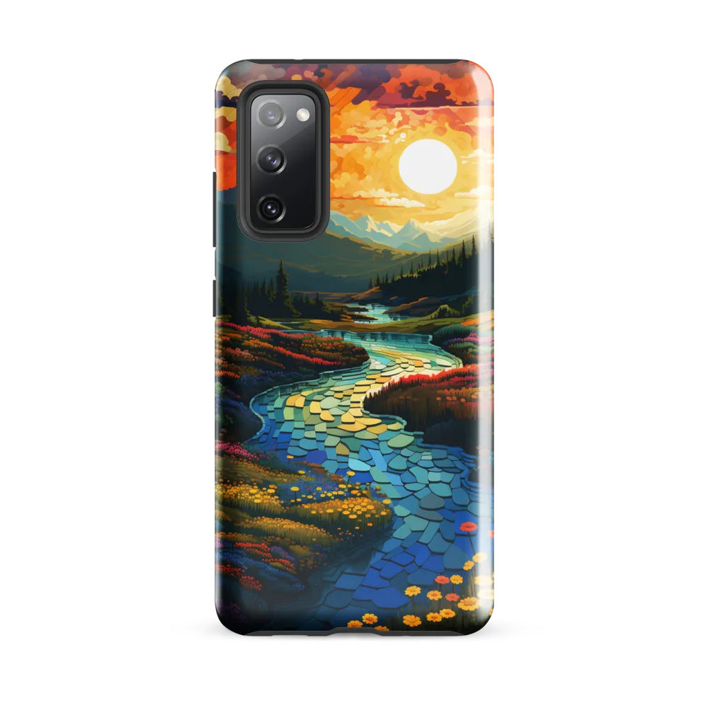Serenity in Sunset: A Winding River's Embrace | Phone Case |  S20 FE | Tough Case | Glossy