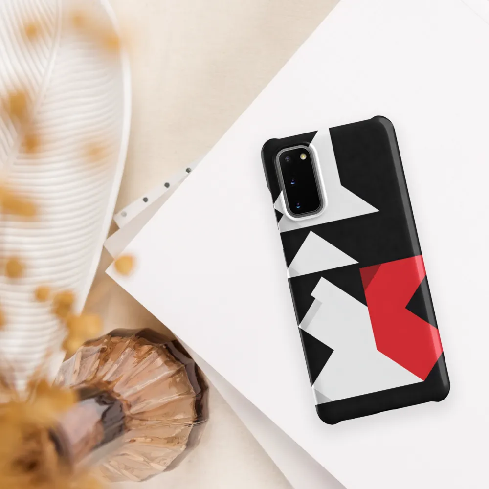 Geometric Symphony in Contrast | Phone Case |  S20 | Snap Case | Matte
