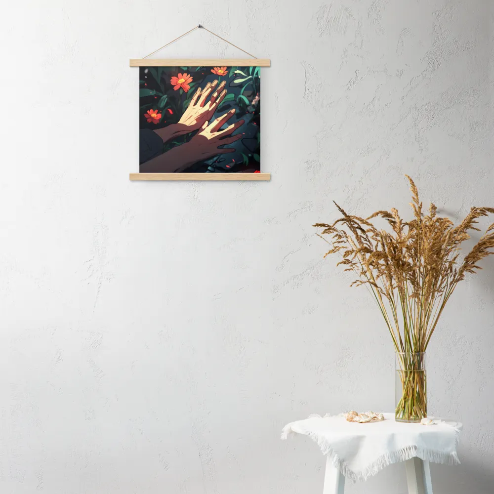 Whispers of Nature | Poster With Oak Wood Hanger | 14″×14″